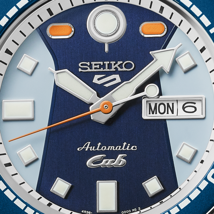 Seiko 5 Sports Honda Super Cub Limited Edition Blue Dial Two Tone NATO Strap Watch For Men - SRPK37K1 - Image 4